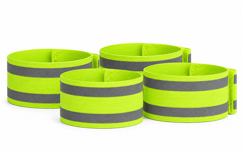 Benrefleks Elastisk 4-pakk – Neon Gul
