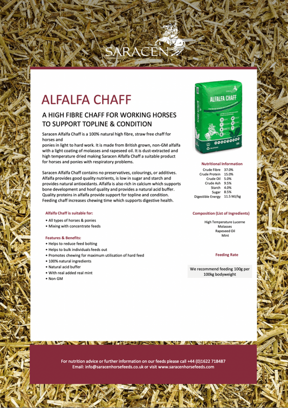 Saracen Alfalfa Chaff 15kg